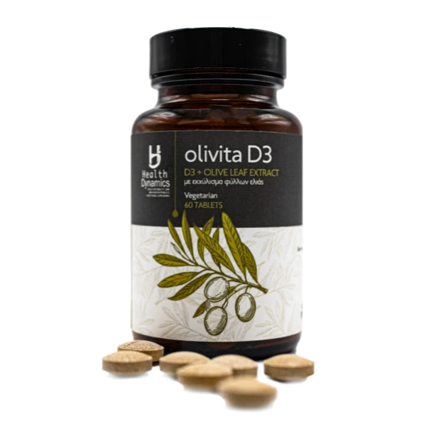 OLIVITA D3-ΣΥΜΠΛΗΡΩΜΑ ΕΚΧΥΛΙΣΜΑΤΟΣ ΦΥΛΛΩΝ ΕΛΙΑΣ & ΒΙΤΑΜΙΝΗΣ D3,60 VEGETARIAN TABLETS, ΤΟ ΑΝΟΣΟΠΟΙΗΤΙΚΟ