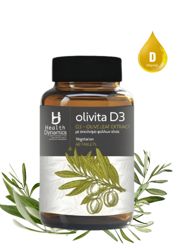 Olivita D3-Βιταμίνη D3 & Εκχύλισμα φύλλων ελιάς σε ταμπλέτες